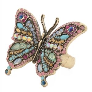 Betsey Johnson Boho Butterfly Stretch Ring NWT